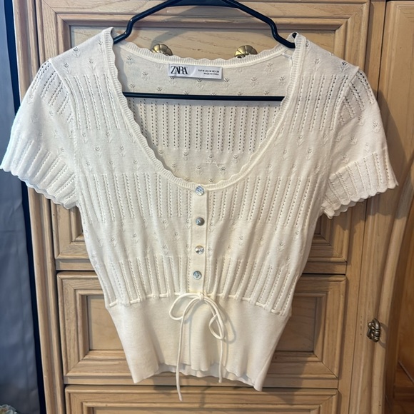 Zara Open Knit Top - Picture 2 of 9